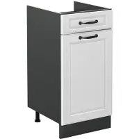 Vicco Keukenonderkast R-Line, Wit landelijk/Antraciet, 40 cm zonder werkblad