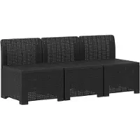 vidaXL 3-Zits Tuin Sofa Rottanlook 3-zits PP Antraciet