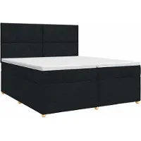 vidaXL Boxspringbed met matras met hoofdeinde Zwart 200 x 200 cm Stof