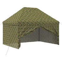 vidaXL Tent met 4 zijwanden, 2,9 x 4,3 meter, camouflage (legergroen)