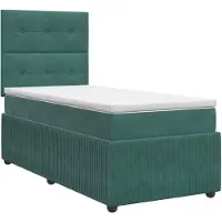 vidaXL Boxspringbed met matras Donkergroen 80 x 200 cm Fluweel