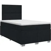vidaXL Boxspringbed met matras Zwart 120 x 200 cm Stof