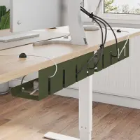 Prolenta Maison Exclusive - Kabelorganizer voor onder het bureau, 2 stuks, olijgroen