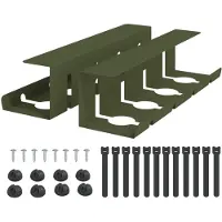 vidaXL Kabelorganizer voor onder het bureau, 2 stuks, olijgroen