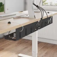 Prolenta Maison Exclusive - Kabelorganizer voor onder het bureau, 2 stuks, zwart
