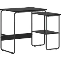 vidaXL Bureau met opslag Zwart eiken 100 x 50 x 75 cm