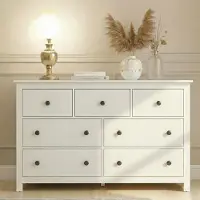 Sonstiges Kommode met 7 lades, 152 cm breed, dressoir voor de woonkamer, wit