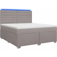Syfax Boxspringbed met matras met hoofdeinde Taupe 140 x 190 cm Stof