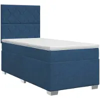 vidaXL Boxspringbed met matras Blauw 100 x 200 cm Stof