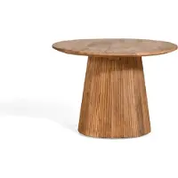 Nest of Nora Bijzettafel Nala - mangohout rond Ø60 cm - Lichtbruin