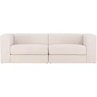 Nest of Nora 3-zits bank Arvo - linnenlook - Wit