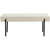 Nest of Nora Halbank Mila - bouclé 100x36x42,5 cm - Wit