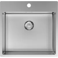 Pure.Sink Comfort RVS spoelbak 54x52cm Tapwing met kraangatbank PCM5040T-02