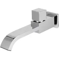 Gistuch G1/2 muurkraan, enkelvoudige koude wateruitloop, wastafelkraan, badkameraccessoire (chroomkleur)