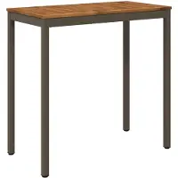 vidaXL Tuin Bar Tafel NAARDEN Natuurlijk en Koffie 108,5 x 55 x 105 cm