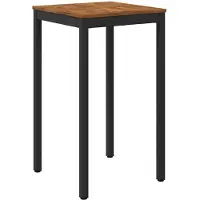 vidaXL Tuin Bar Tafel NAARDEN Naturel en Zwart 60 x 60,5 x 105 cm