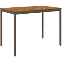 vidaXL Tuin Bar Tafel NAARDEN Natuurlijk en Koffie 147 x 88,5 x 105 cm