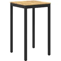 vidaXL Tuin Bar Tafel NAARDEN Wit en zwart 60 x 60,5 x 105 cm