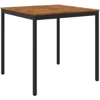 vidaXL Tuinbar-tafel, natuurlijke kleur en zwart, 110 x 108,5 x 105 cm