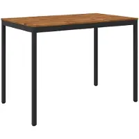 vidaXL Tuin Bar Tafel NAARDEN Naturel en Zwart 147 x 88,5 x 105 cm