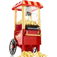 Tyr Popcorn Machine - Hetelucht Popcornmaker - Popcorn Machine zonder Olie - Rood - 39cm x 18cm x 18cm
