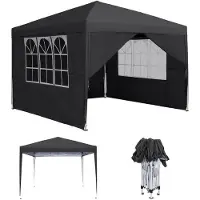 Sonstiges Paviljoen, 3x3 meter, waterdicht, stabiel, met 4 zijpanelen en ramen, antracietkleurig