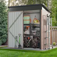 Sonstiges Metaalbehuizing, 90 x 150 cm, bruin, met ventilatiesleuf en vergrendeling