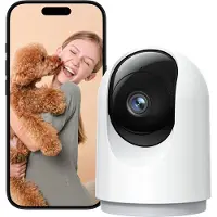 ALLVIA Camerabewaking Draadloos - Beveiligingscamera Draadloos Buiten - Verborgen Camera - Wit - 8cm x 8cm x 11cm