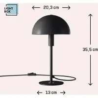 Lightbox paddenstoel-tafellamp, 36 cm hoog, Ø 20 cm, bureaulamp voor thuiswerkplek met schakelaar, LED-lamp geschikt als nachtlampje en bureauaccessoire