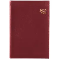 Brepols bureau agenda 2027 - MINISTER [0.218] - LIMA - Bureau agenda - 1 dag op 1 pagina - Dagoverzicht - Bordeaux - 14.8 x 21 cm