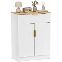 HOMCOM Sideboard-MDF-60L x 32B x 82H cm-Weiß