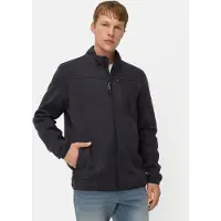 Camel active Fleecejas met hoge opstaande kraag - Maat menswear-L - Marineblauw