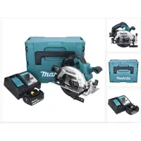 Makita DHS 661 RT1J accu-handcirkelzaag 18 V 165 mm borstelloos + 1x accu 5,0 Ah + oplader + Makpac