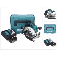 Makita DHS 661 RF1J accu-handcirkelzaag 18 V 165 mm borstelloos + 1x accu 3,0 Ah + oplader + Makpac