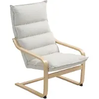 HOMCOM Accent Chair-Polyester-Cremeweiß