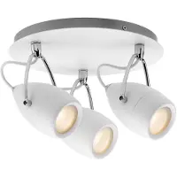 Paulmann Spotlamp Drop IP44, rond, 3x3,5W GU10, wit/chroom, 230V, metaal