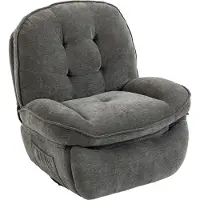 HOMCOM Sofa Recliner-Chenille (100% Polyester)-Hellgrau