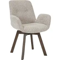 Invicta Draaibare stoel BALTIC 360° met armleuningen bouclé tweed zacht taupe bruin