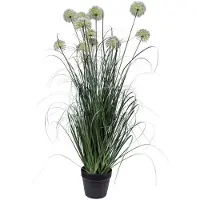 Oosterik Home Allium siergras wit H 117 cm kunstplant