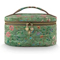 Pip studio Beauty Box Bags Cleo Beauty Case Flora Bangelore Green 26x16x16cm