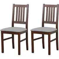 LeafDesign ESSZIMMERSTUHL - Set van 2 stoelen, model Bos, kleur notenbruin, afwerking "opium", artikelnummer 85