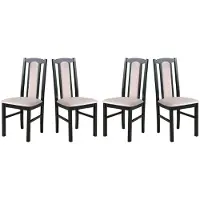 LeafDesign ESSZIMMERSTUHL - Set van 4 stoelen, model Bos 7, kleur zwart, materiaal paros 2
