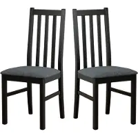 LeafDesign ESSZIMMERSTUHL - Set van 2 stoelen, model Bos, kleur zwart, afwerking "hygge", artikelnummer 96