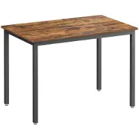 BellaFurn Vintage eettafel, bruin-zwart – spaanplaat en staal – 70 x 110 x 77 cm