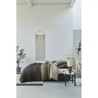 Beddinghouse Dekbedovertrek Kian Olive Green Satijn-240 x 200 / 220 cm | Lits-Jumeaux