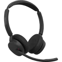Jabra Evolve3 45 Stereo, LINK 390a, UC, On Ear headset Bluetooth, Draadloos Zwart