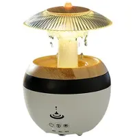 Semoic Raindrop Luchtbevochtiger voor Slaapkamer 450ml Koele Mist Luchtbevochtiger met Essentiële Olie Diffuser 7 Kleuren LED Nachtlampje voor Thuis