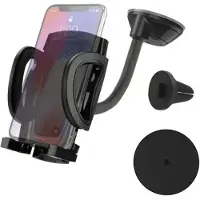 Scosche StuckUp 4-in-1 Telefoonhouder Auto - Universeel - Dashboard / Voorruit / Ventilatierooster / Bekerhouder - Zwart