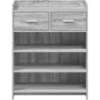 vidaXL - Schoenenkast - 73,5 - x - 36 - x - 92 - cm - Bewerkt - hout - Grijs - Sonoma