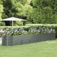 Prolenta Maison Exclusive - Verhoogd plantenbak, gepoedercoat staal, 507x100x68 cm, grijs